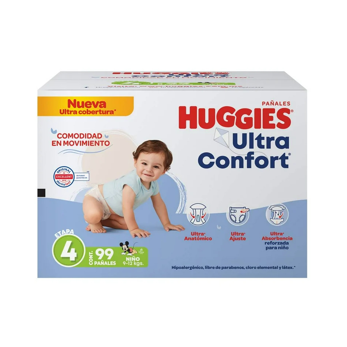 Pañales Huggies Ultraconfort Etapa 4 Niño 99 Pañales