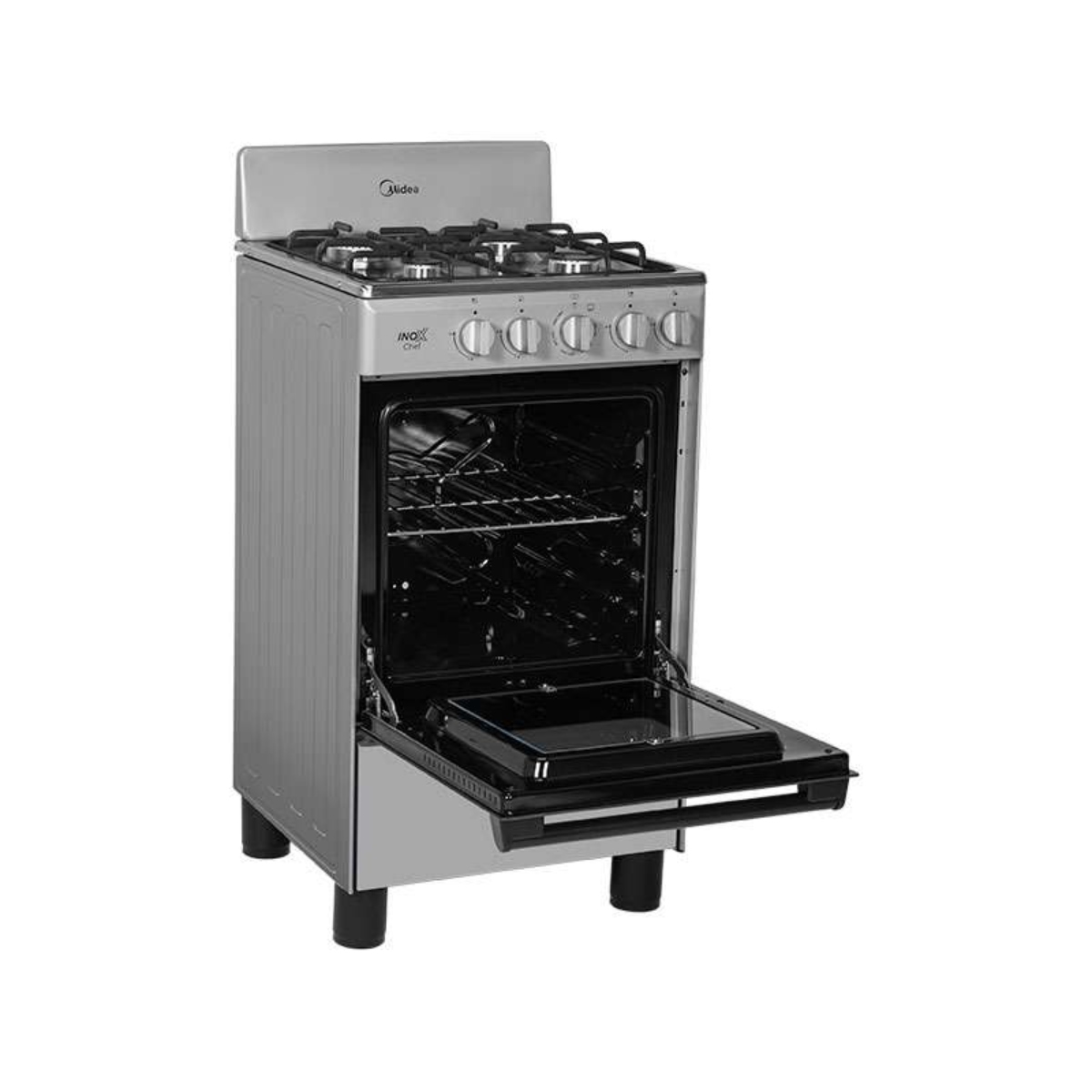 Estufa Midea MGS20FS1BAABG 20"4 Quemadores / Cubierta Acero Inox Silver ALBY