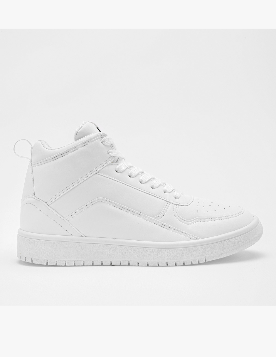 tenis de bota color blanco