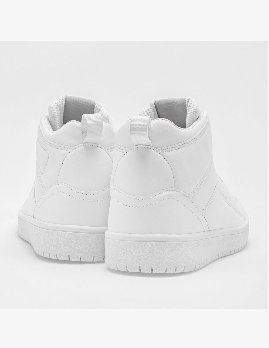 tenis de bota color blanco