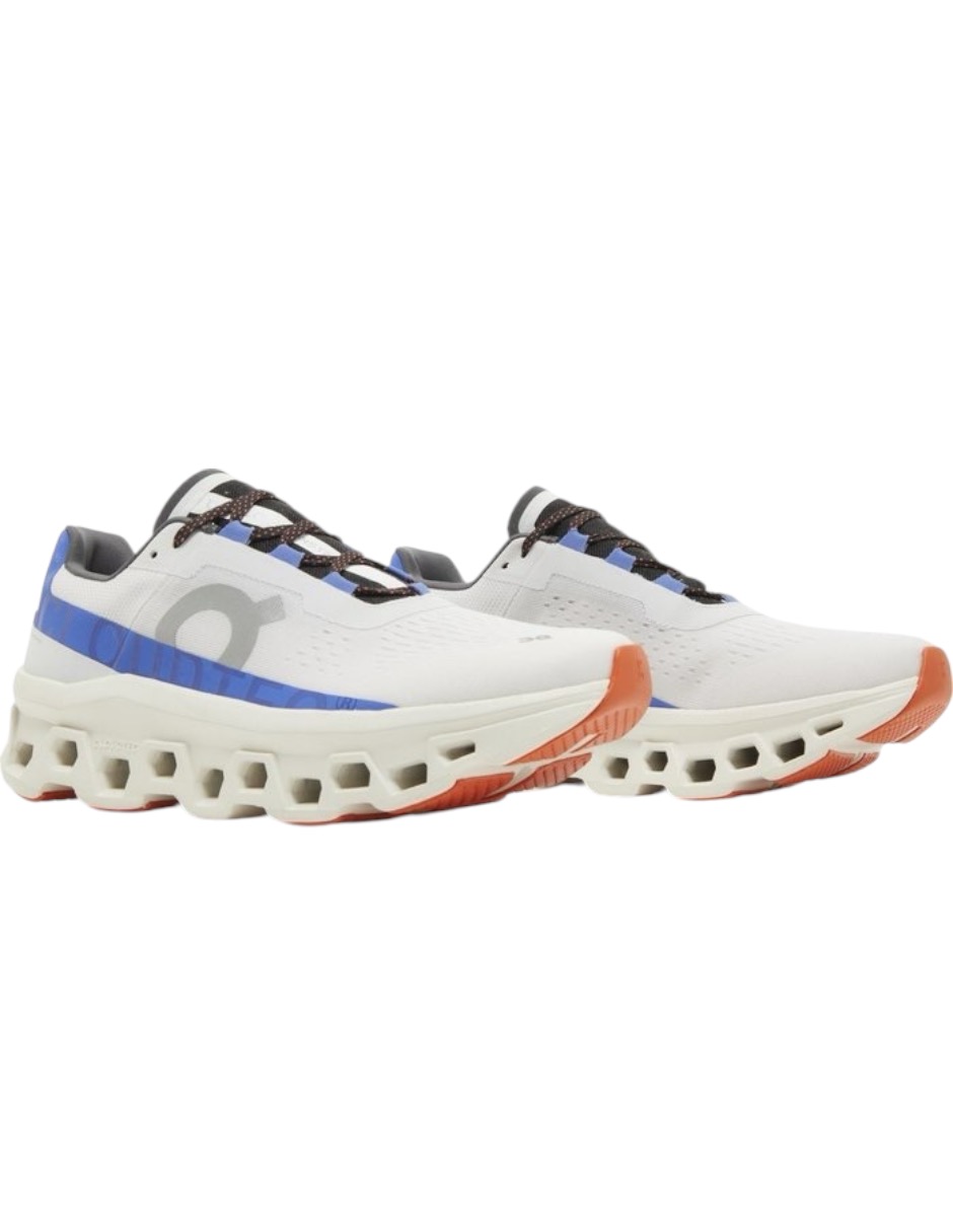 Tenis On Cloudmonster color Blanco, membrana impermeable talla 28