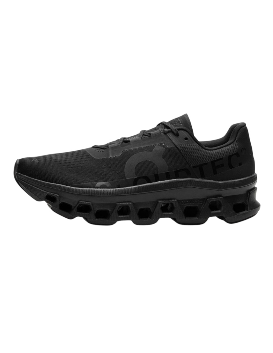Tenis On Cloudmonster color negro, membrana impermeable talla 27