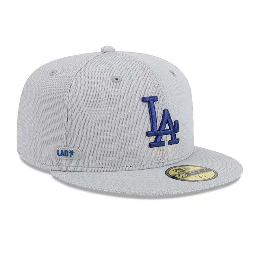 Gorra New Era Los Angeles Dodgers Gray 2025 MLB Clubhouse 59FIFTY - 7 3/8