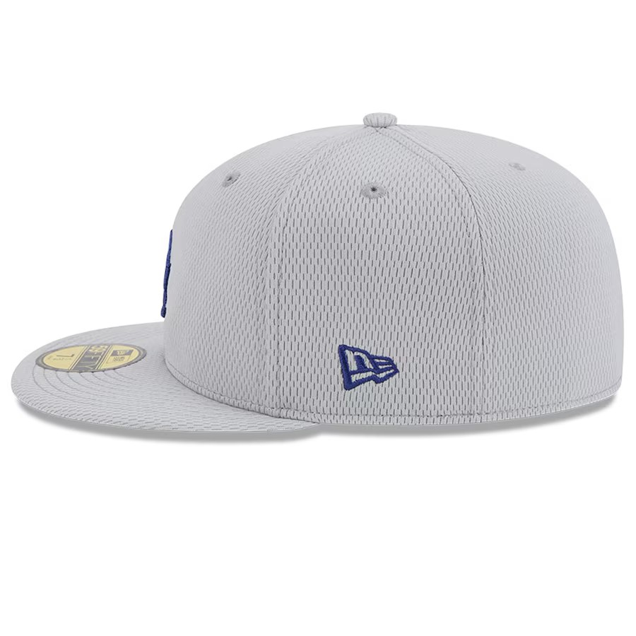 Gorra New Era Los Angeles Dodgers Gray 2025 MLB Clubhouse 59FIFTY - 7 3/8