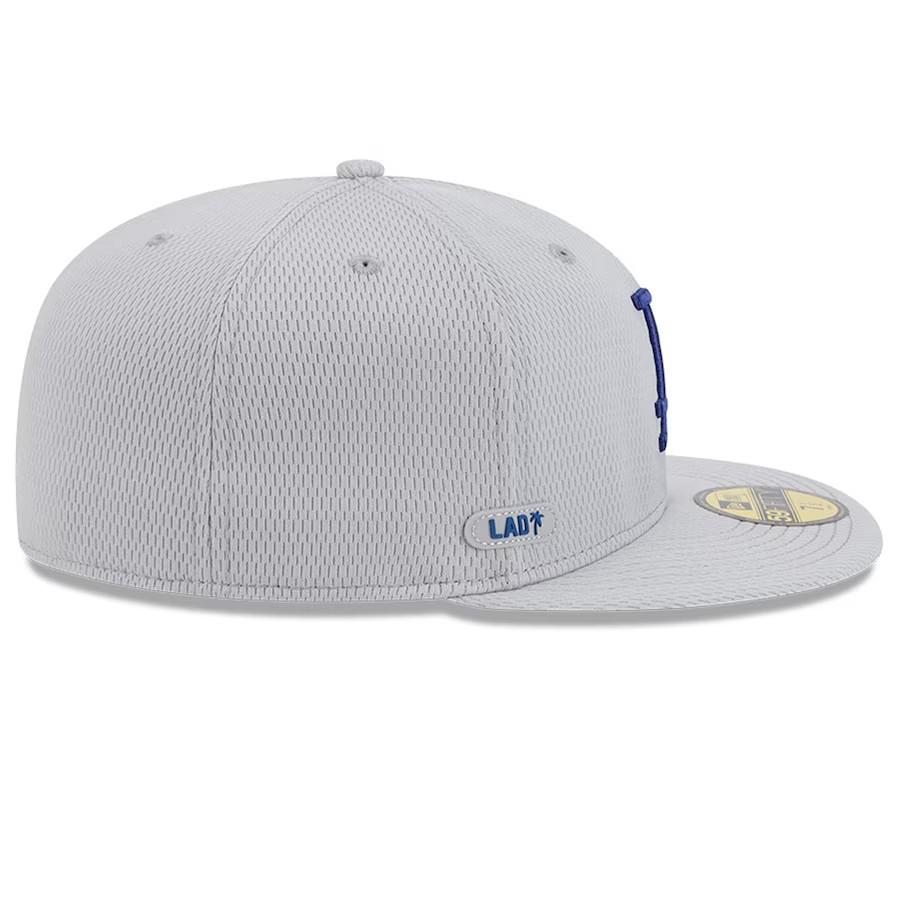Gorra New Era Los Angeles Dodgers Gray 2025 MLB Clubhouse 59FIFTY - 7 3/8