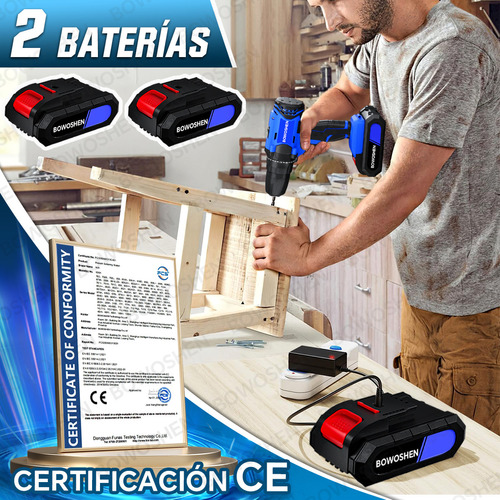 Taladro Atornillador Eléctrico 2 Baterías 21v Destornillador