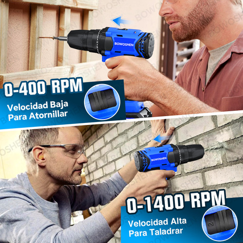 Taladro Atornillador Eléctrico 2 Baterías 21v Destornillador