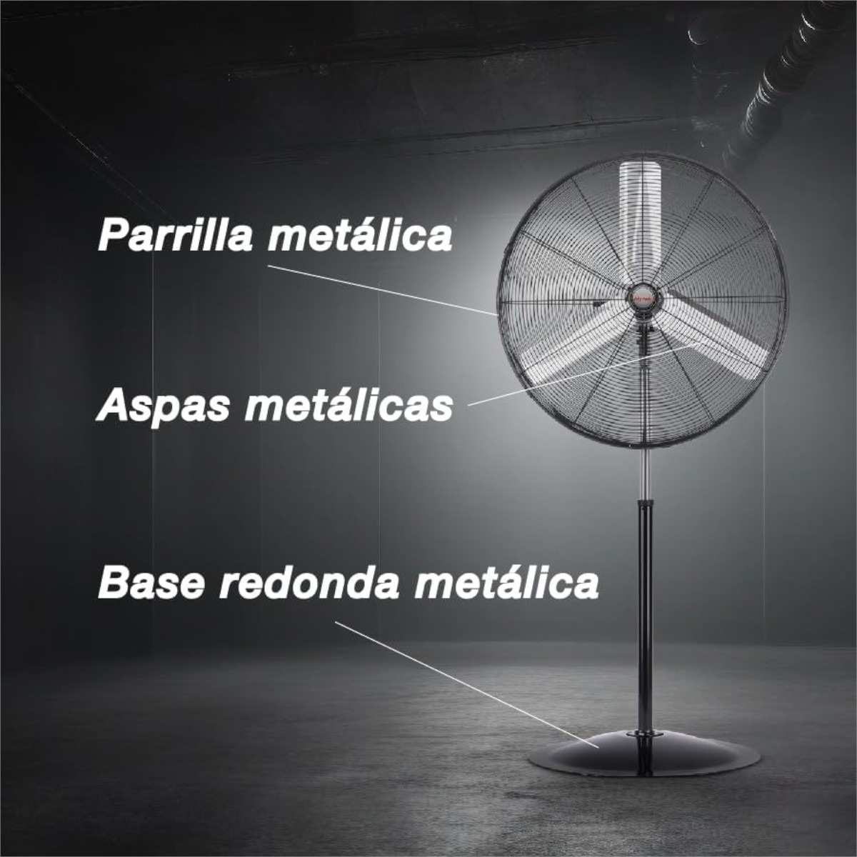 Ventilador Industrial Pedestal Mytek 30pul 3Vel Metal 230W