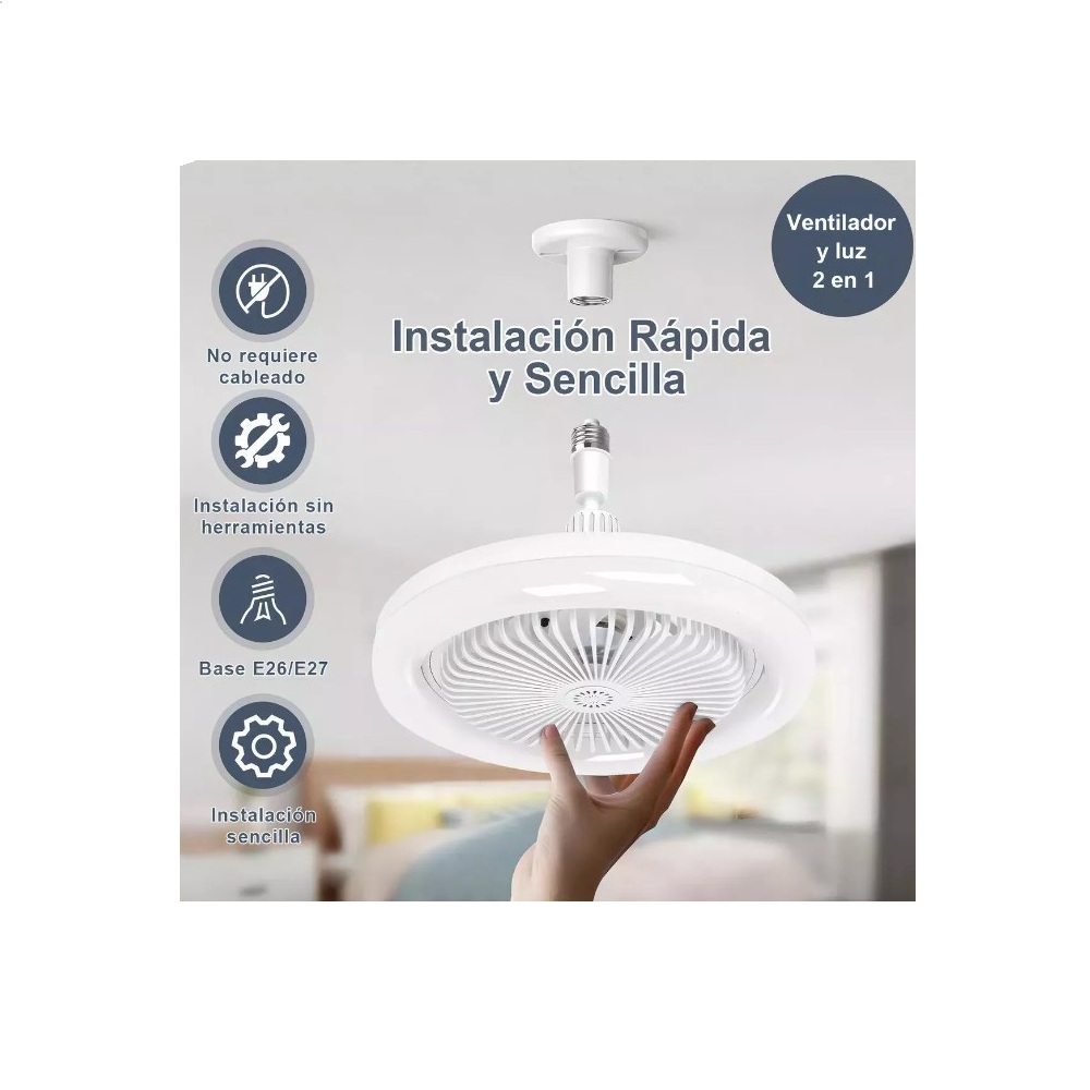  Ventilador Luz LED Multifuncional