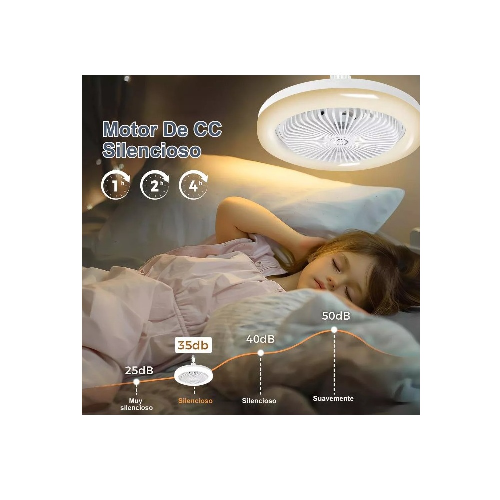  Ventilador Luz LED Multifuncional