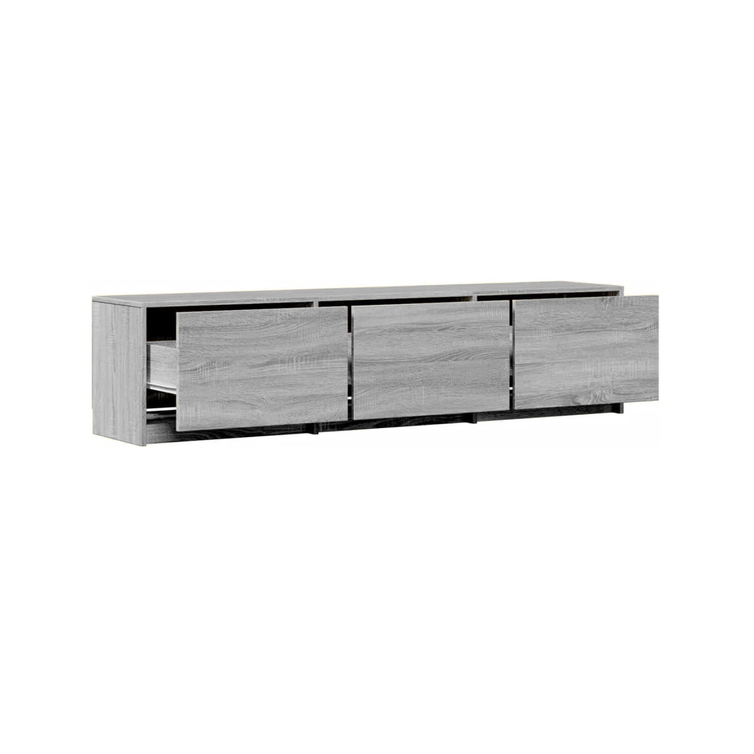 Bossa Mueble de TV LED con Almacenamiento | Estructura Resistente y Acabado Moderno para Sala o recámara | 3 Compartimentos | Medev