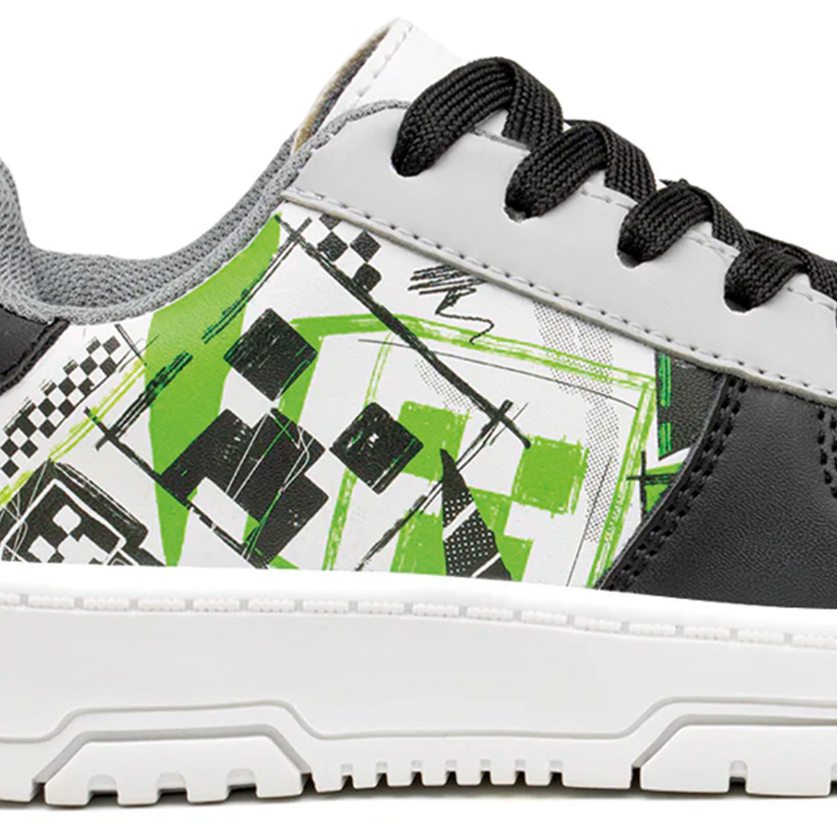 Tenis Minecraft yuyin Blanco para Niños Diseño de Creeper Acolchado 18-21
