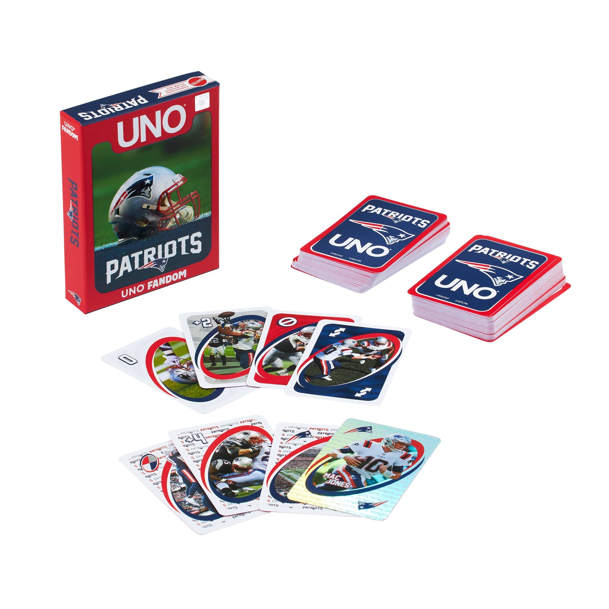 UNO Fandom NFL New England Patriots Juego 2 a 10 Jugadores ORIGINAL