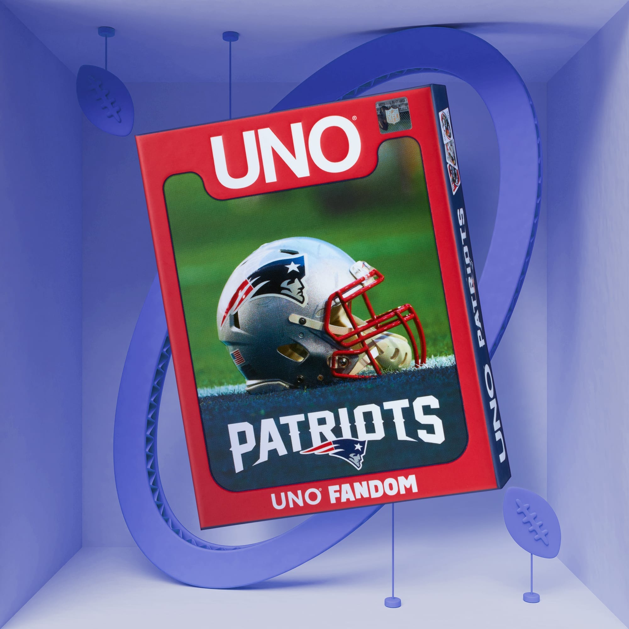 UNO Fandom NFL New England Patriots Juego 2 a 10 Jugadores ORIGINAL