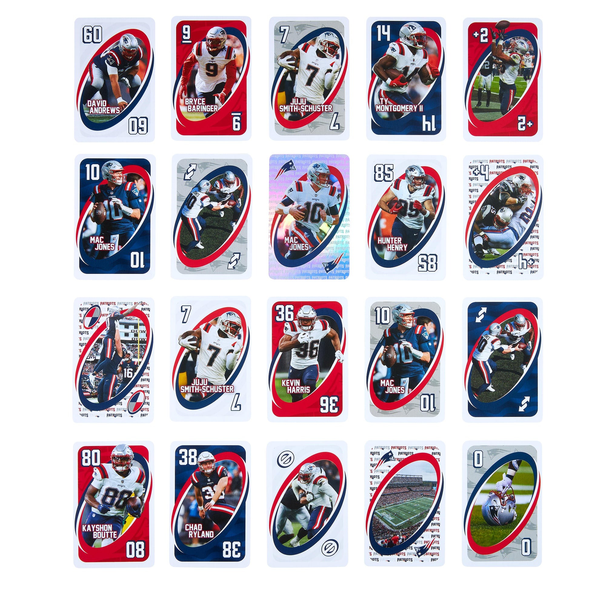 UNO Fandom NFL New England Patriots Juego 2 a 10 Jugadores ORIGINAL