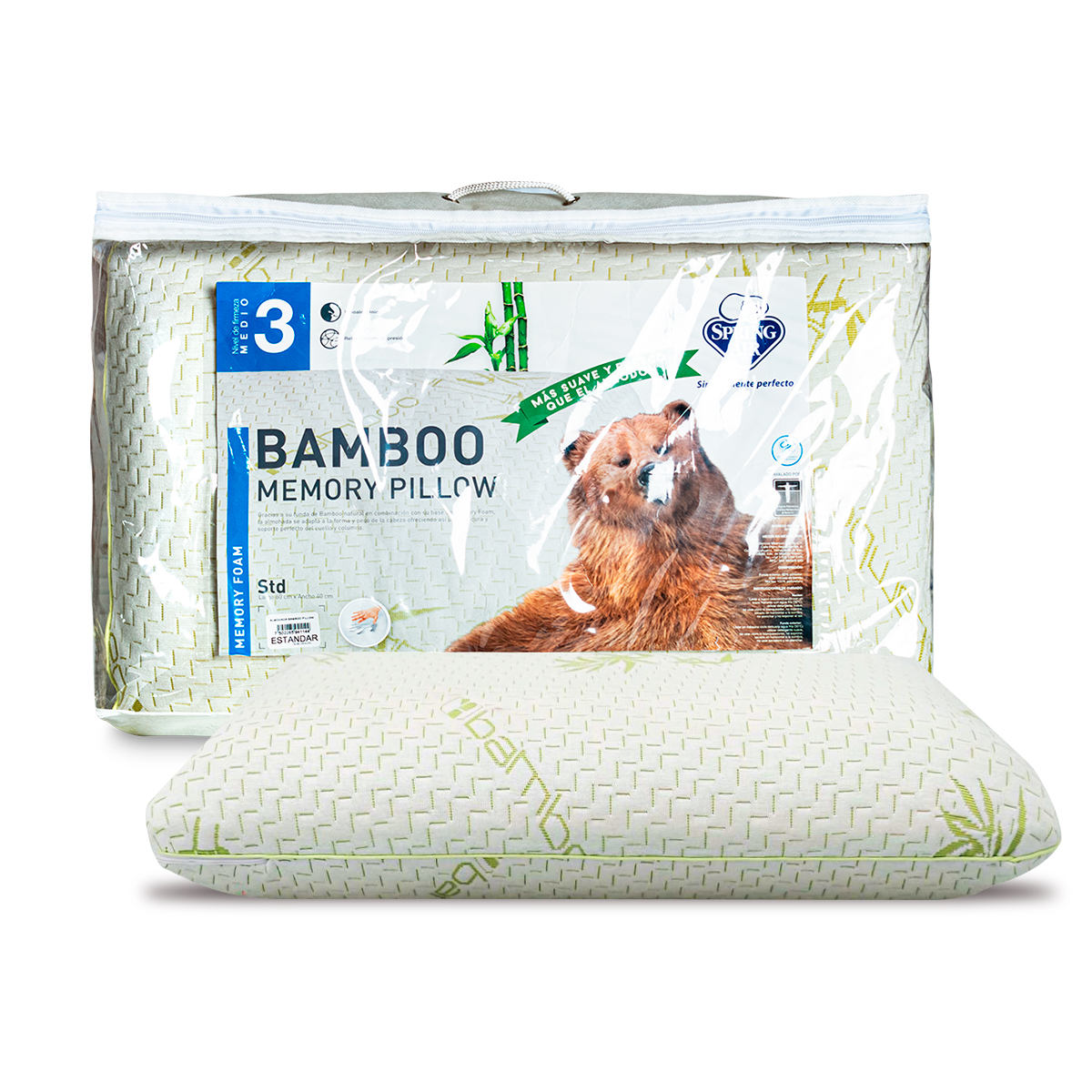 Almohada Spring Air Bamboo Memory Pillow