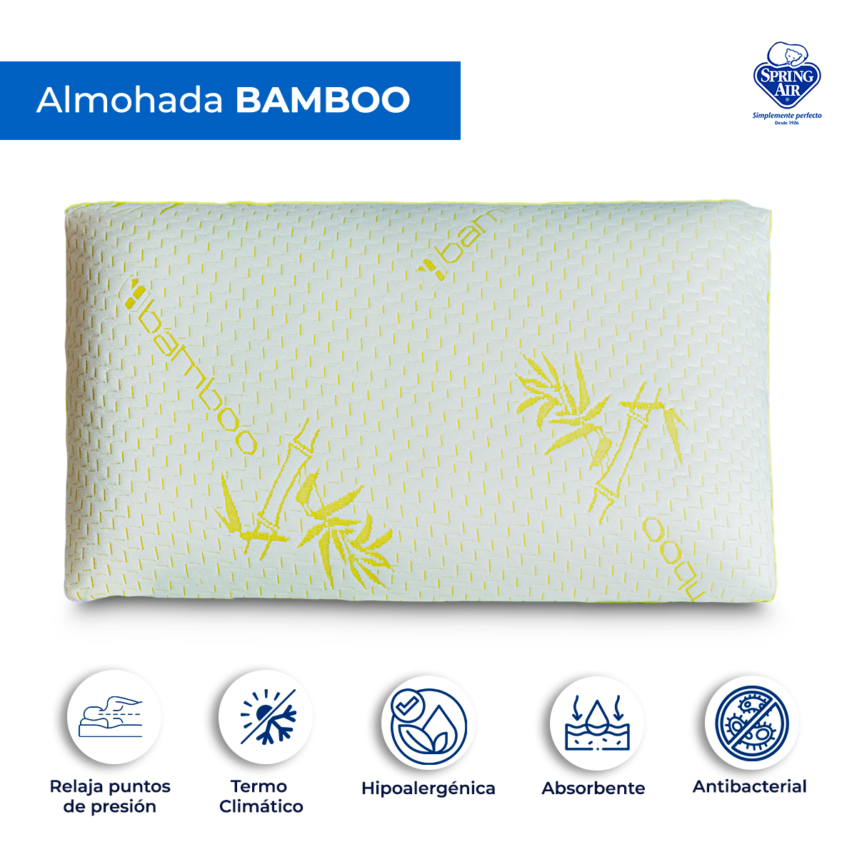 Almohada Spring Air Bamboo Memory Pillow