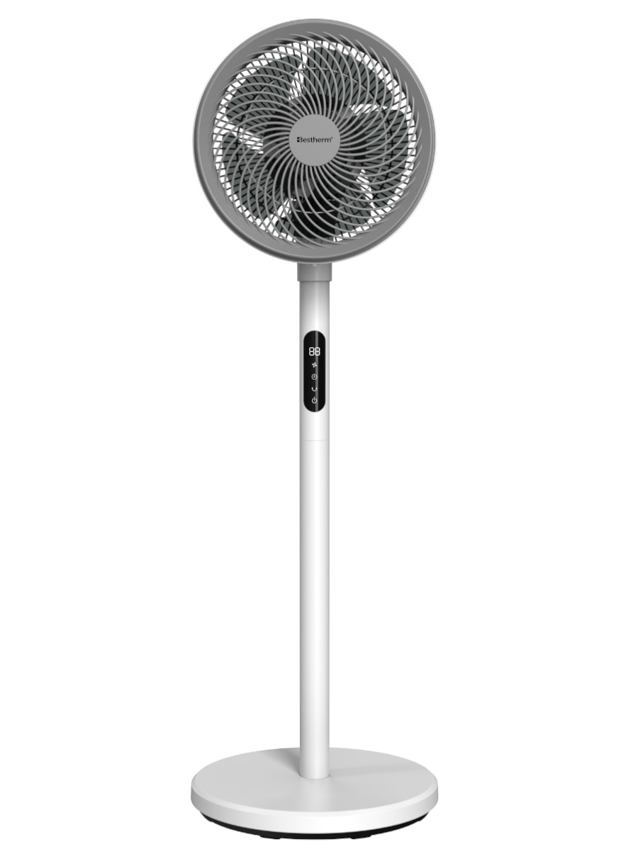 Ventilador De Piso/Mesa, Circulador de Aire De CC Bestherm FJD23-23FR de 9 pulgadas con Pantalla LED (2 en 1)