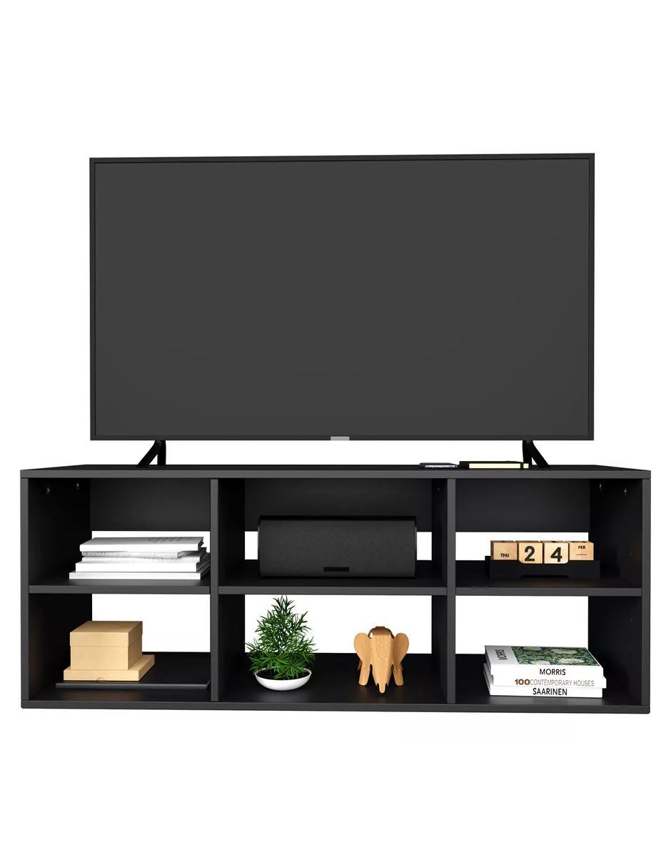 Mueble De Tv 60 Moderno Minimalista Piso Color Negro