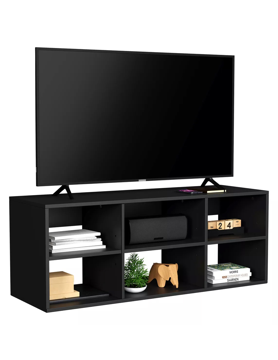 Mueble De Tv 60 Moderno Minimalista Piso Color Negro
