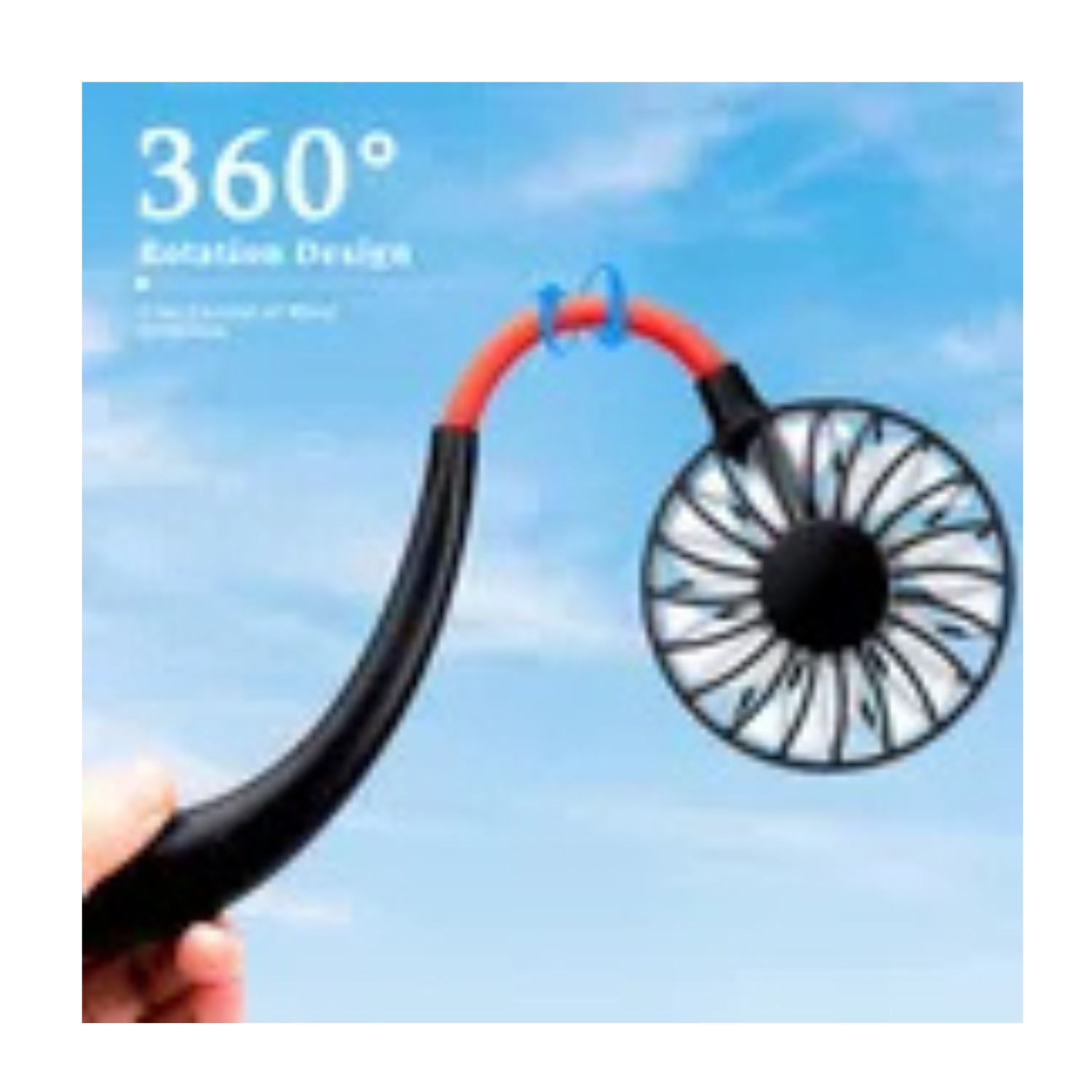 Ventilador De Cuello Portátil Con Rotación De 360 Grados