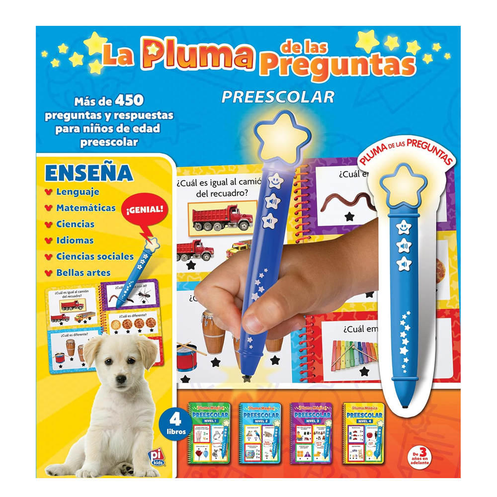 Pluma Mágica De Lujo Preescolar Con Libros