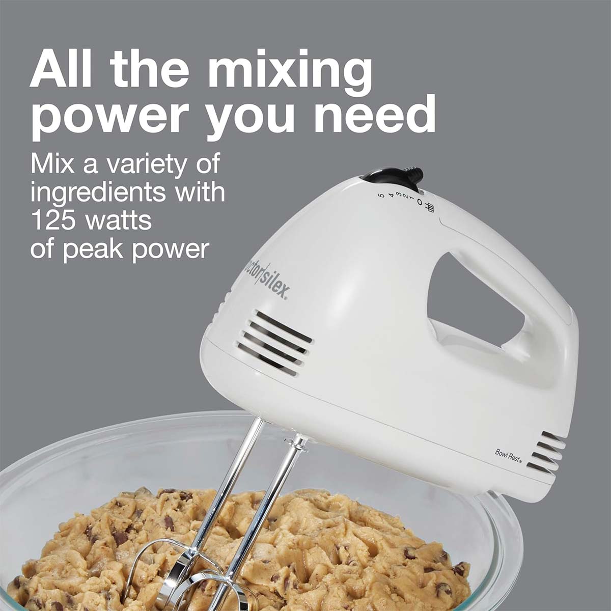 BATIDORA MANUAL 5VEL 125W BLANCO PROCTOR SILEX 62515G