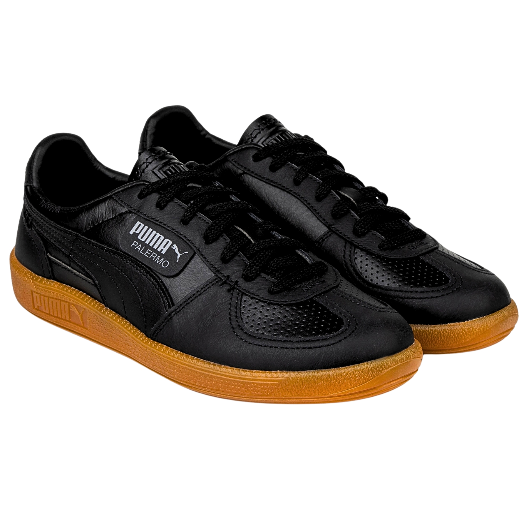 Tenis Puma Palermo Lth 398383 02 Vintage Sneakers Negro Casual