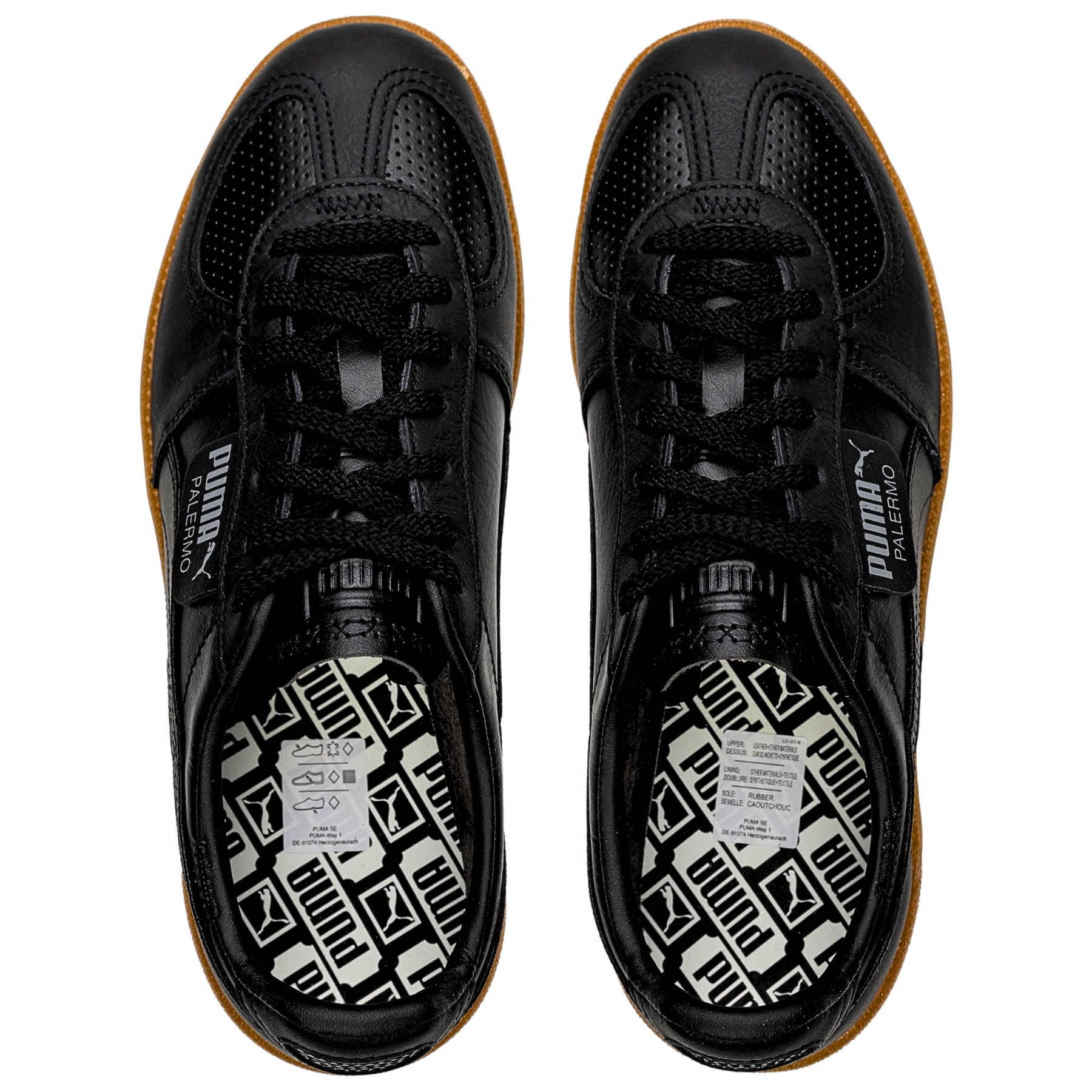 Tenis Puma Palermo Lth 398383 02 Vintage Sneakers Negro Casual