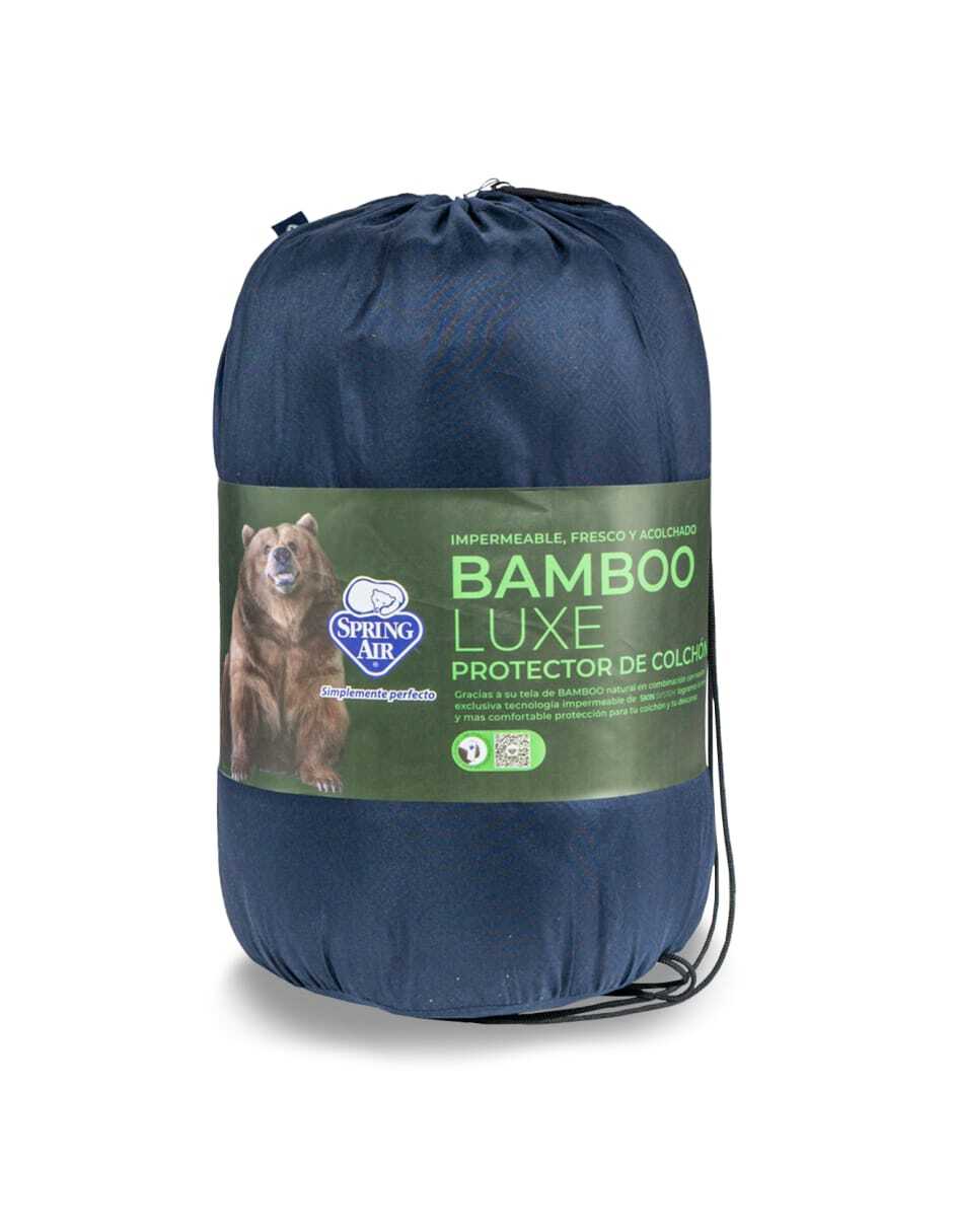 Protector De Colchón Spring Air Bamboo Luxe Impermeable Matrimonial