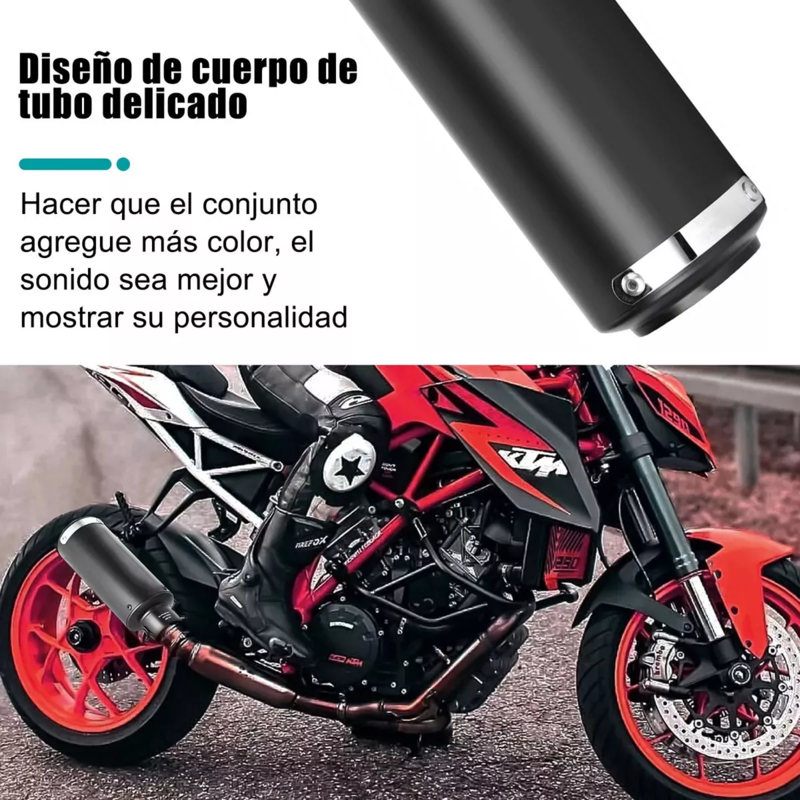 Escape Silenciador Para Moto Deportivo Universal 38-51mm