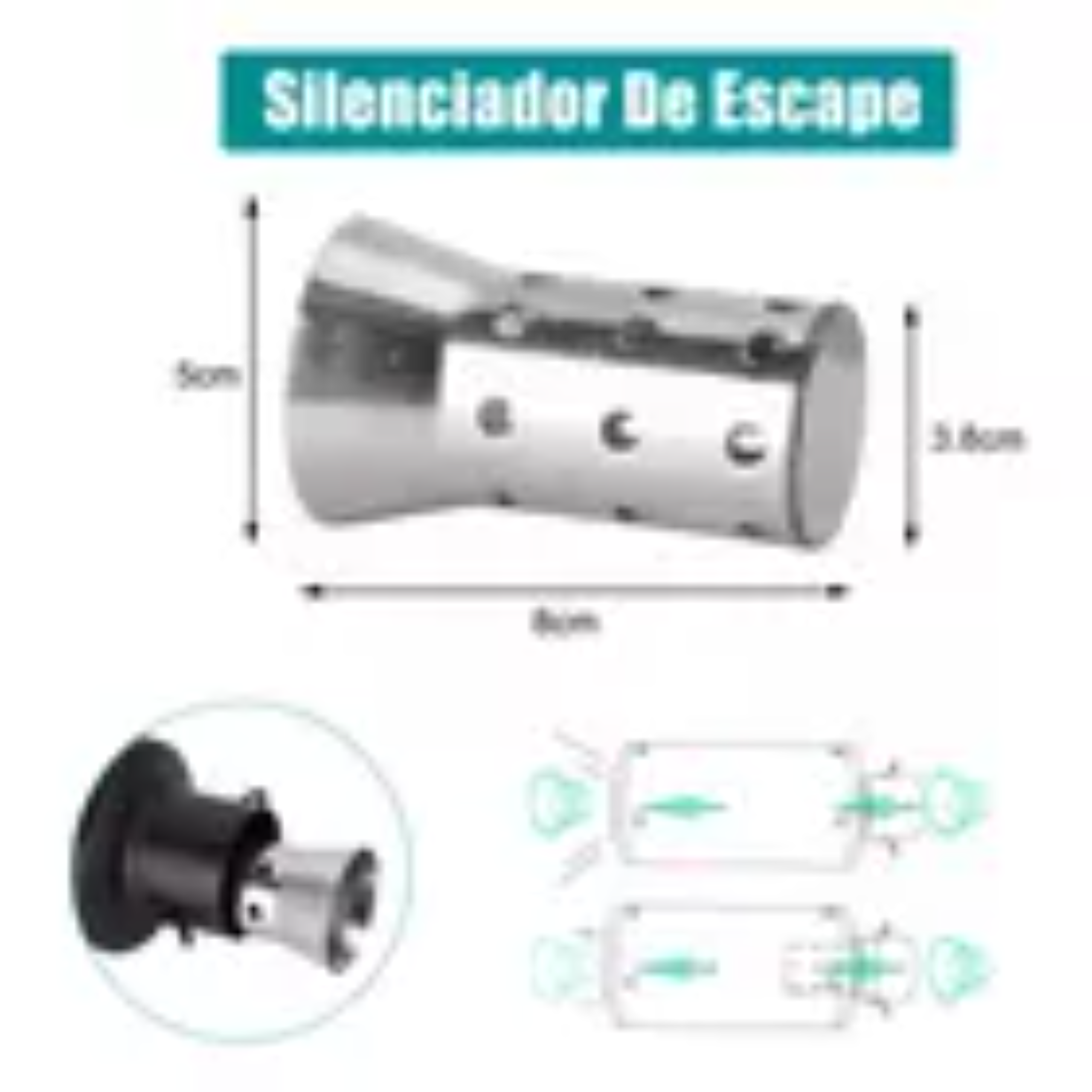 Escape Silenciador Para Moto Deportivo Universal 38-51mm