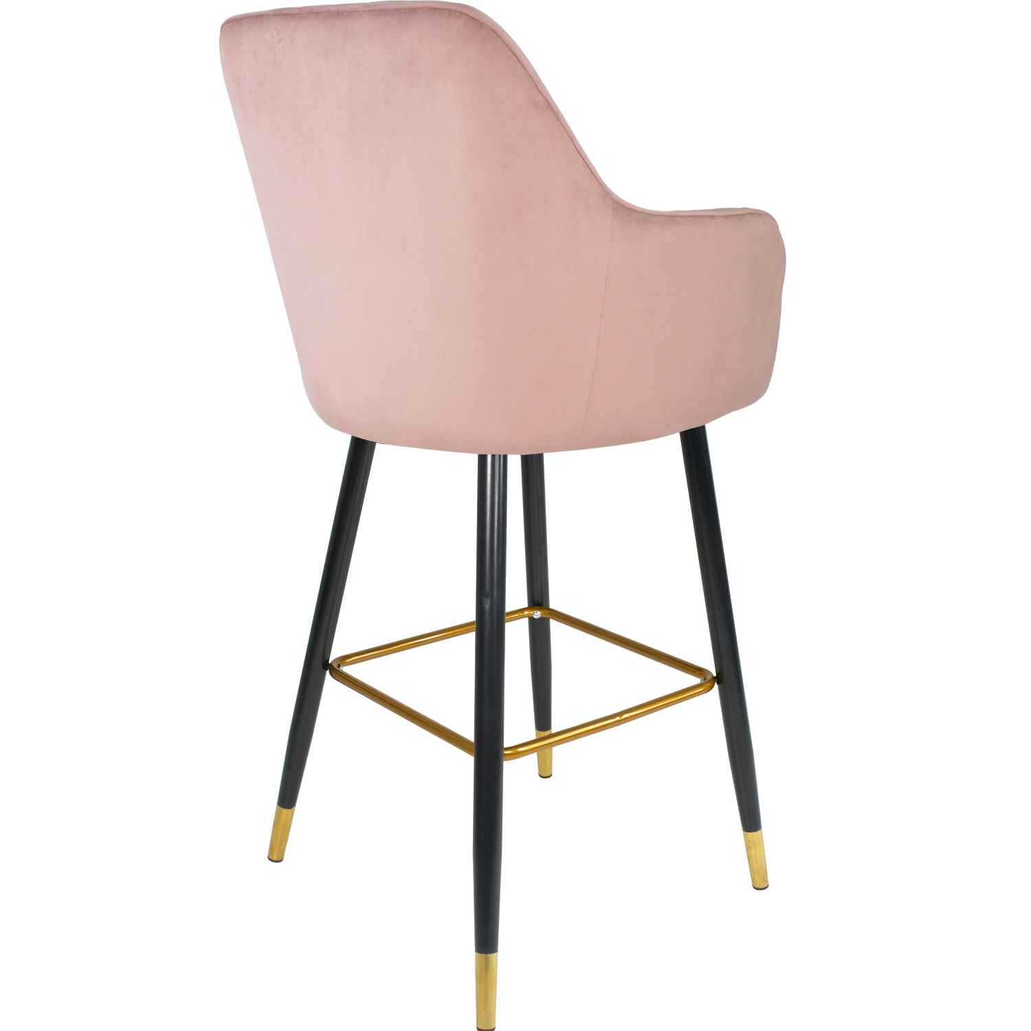 Silla Alta Tapizada Sillon Eames Terciopelo Rosa