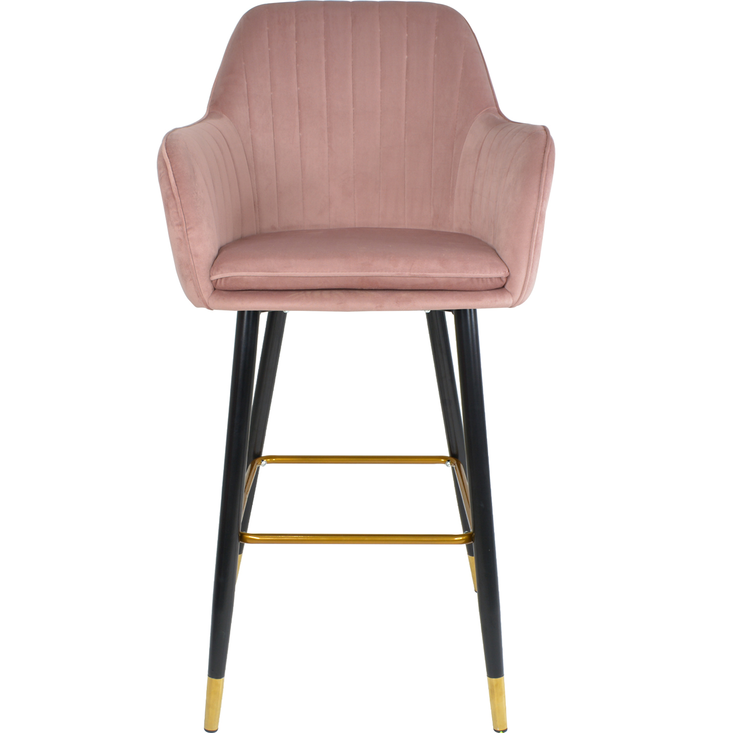 Silla Alta Tapizada Sillon Eames Terciopelo Rosa