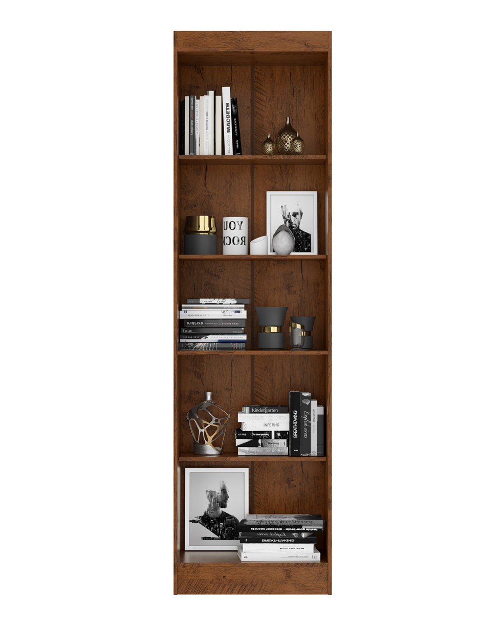 Librero 5 Repisas Moderno Estante Decorativo Multifuncional