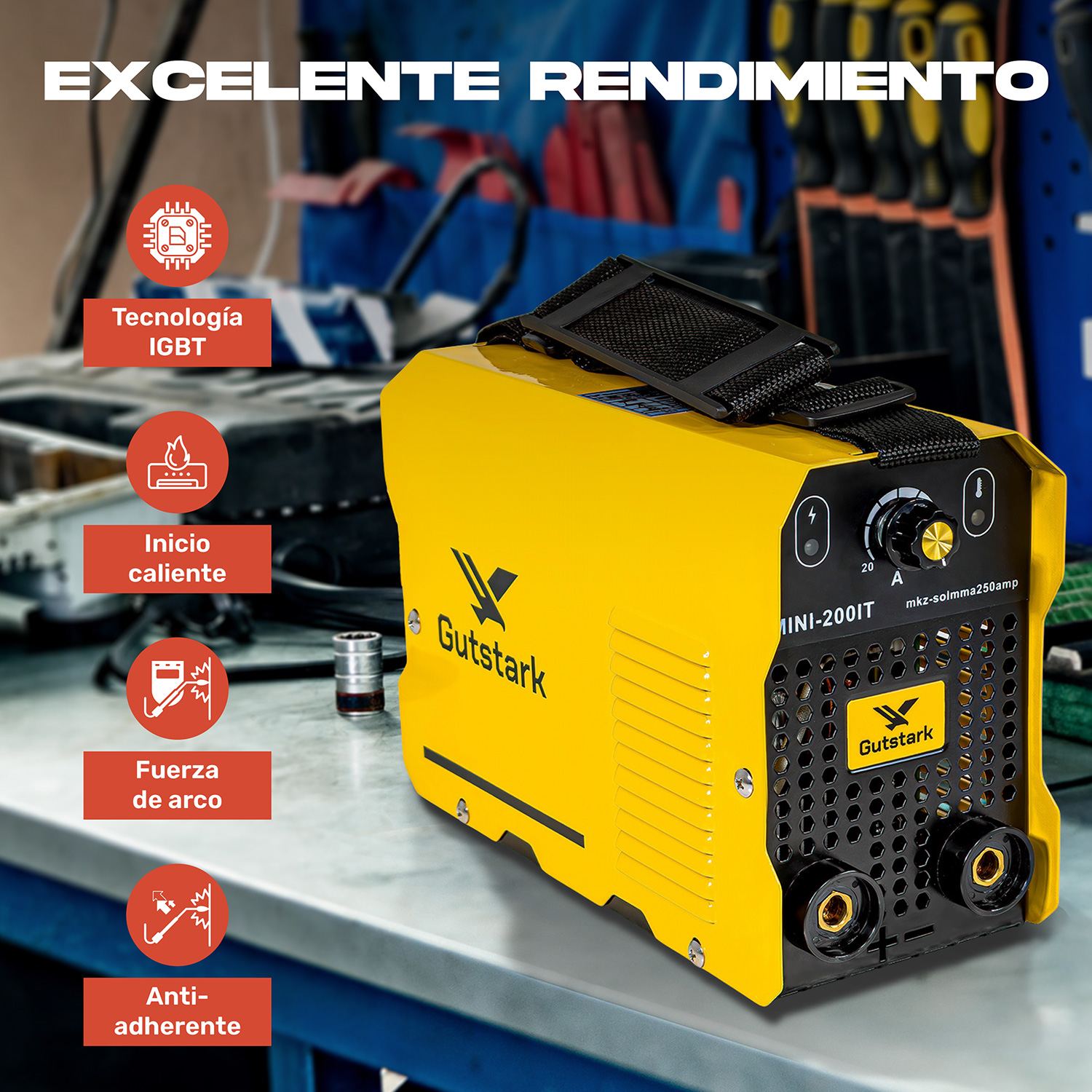 Soldadora Industrial Inverter Igbt 250amp 110-220v Mini Planta Portatil Gutstark Home