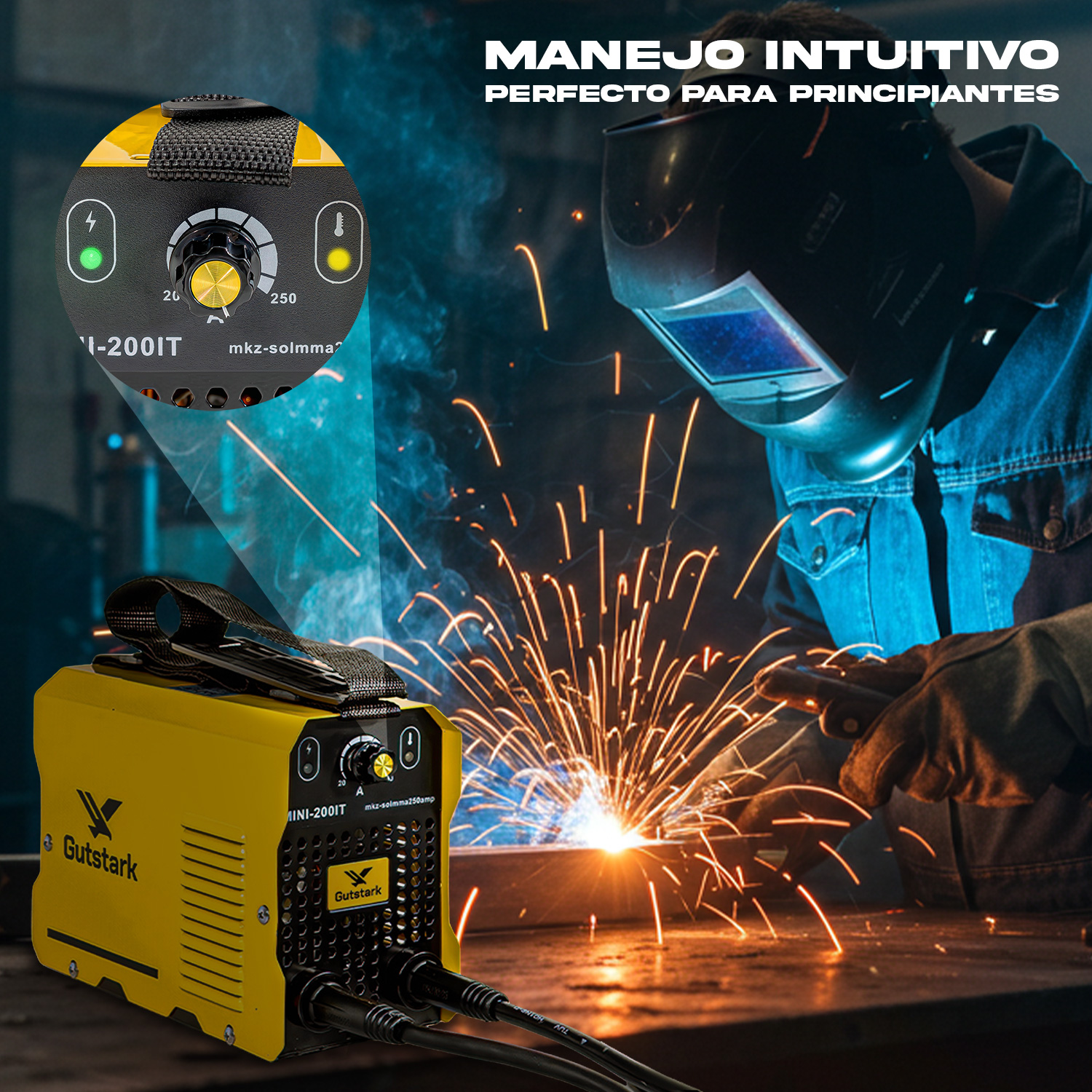 Soldadora Industrial Inverter Igbt 250amp 110-220v Mini Planta Portatil Gutstark Home
