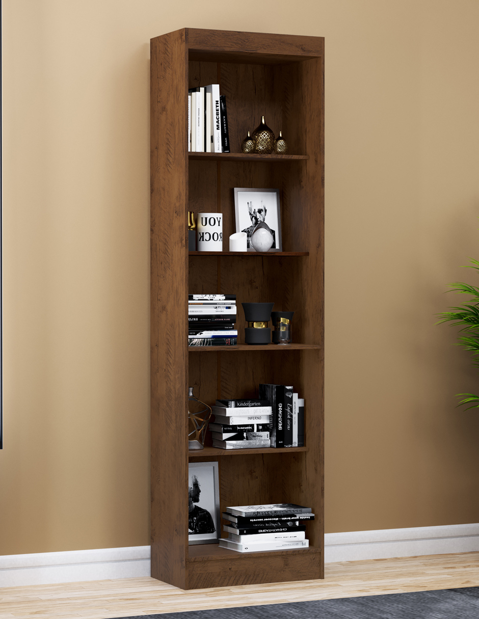 Librero 5 Repisas Moderno Estante Decorativo Multifuncional