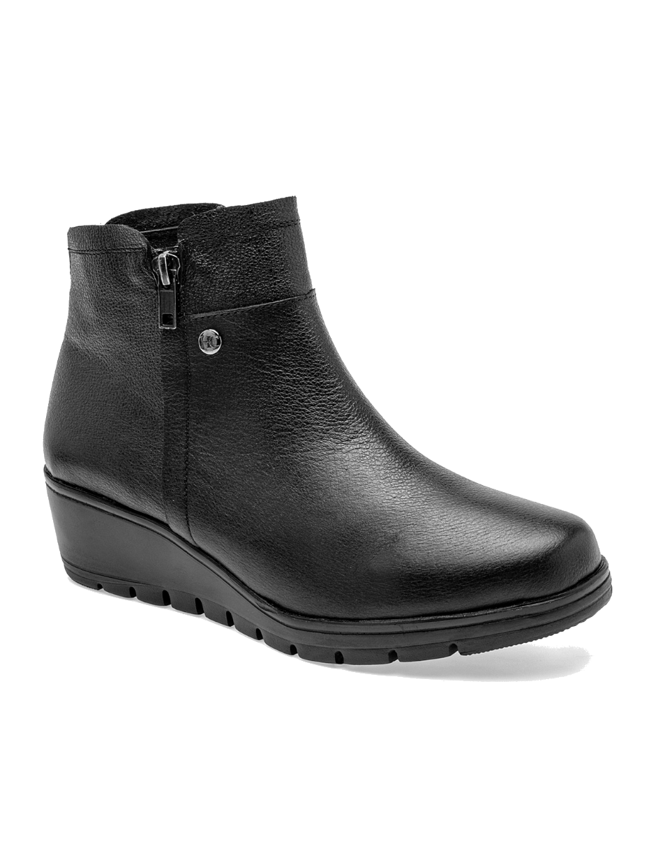 botin mujer de piel color negro
