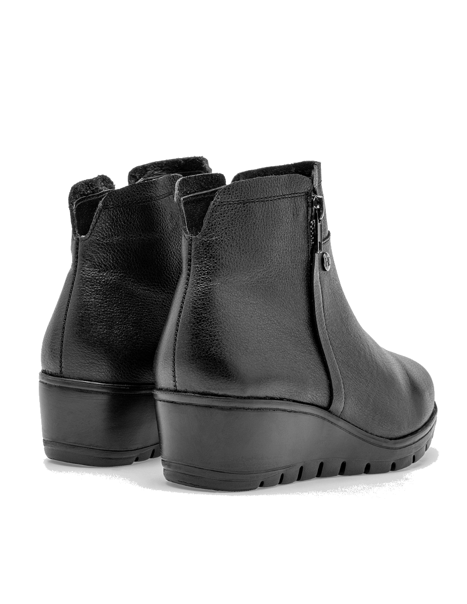 botin mujer de piel color negro