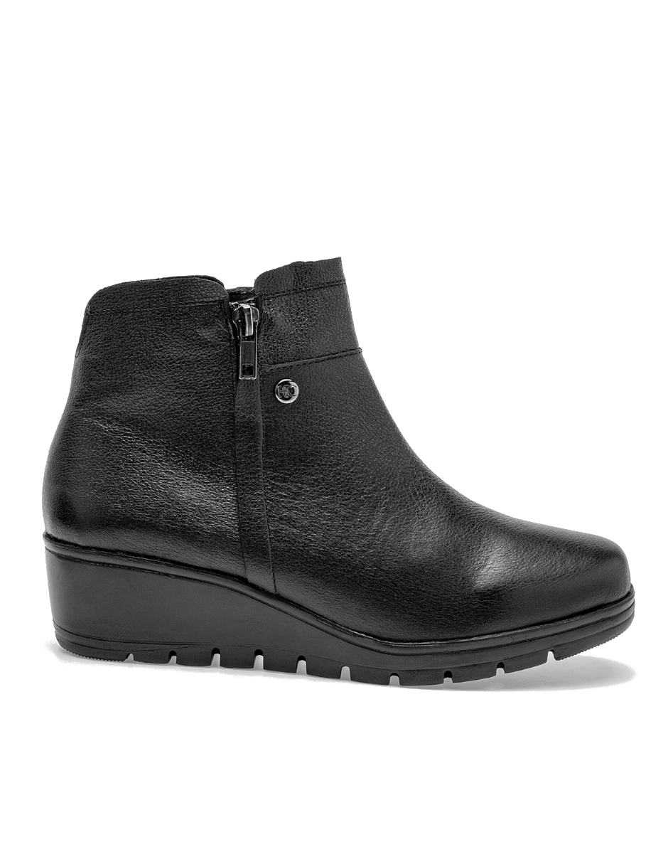 botin mujer de piel color negro
