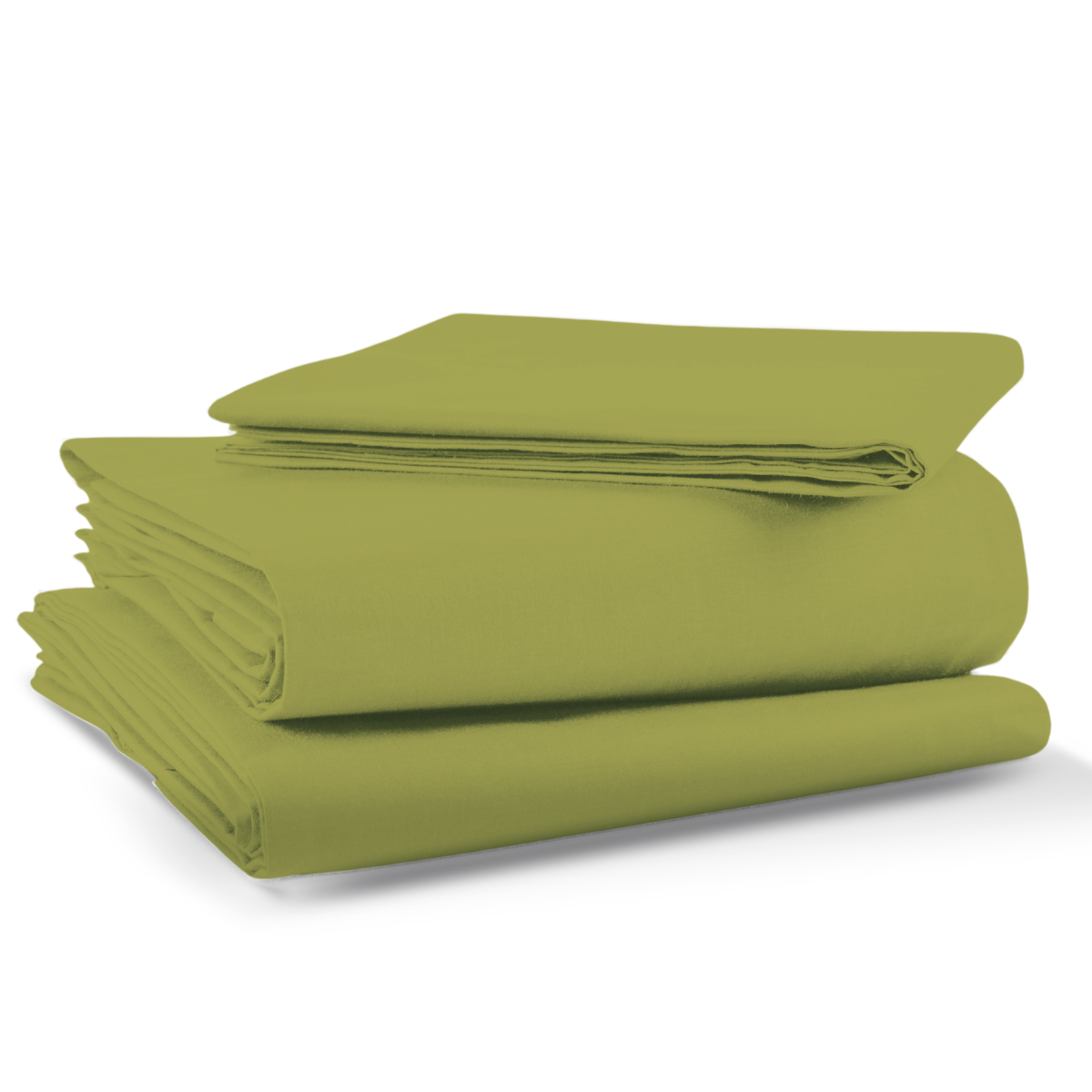 Juego de Sábanas Básica Algodón Percal 200 -Matrimonial -Verde Olivo