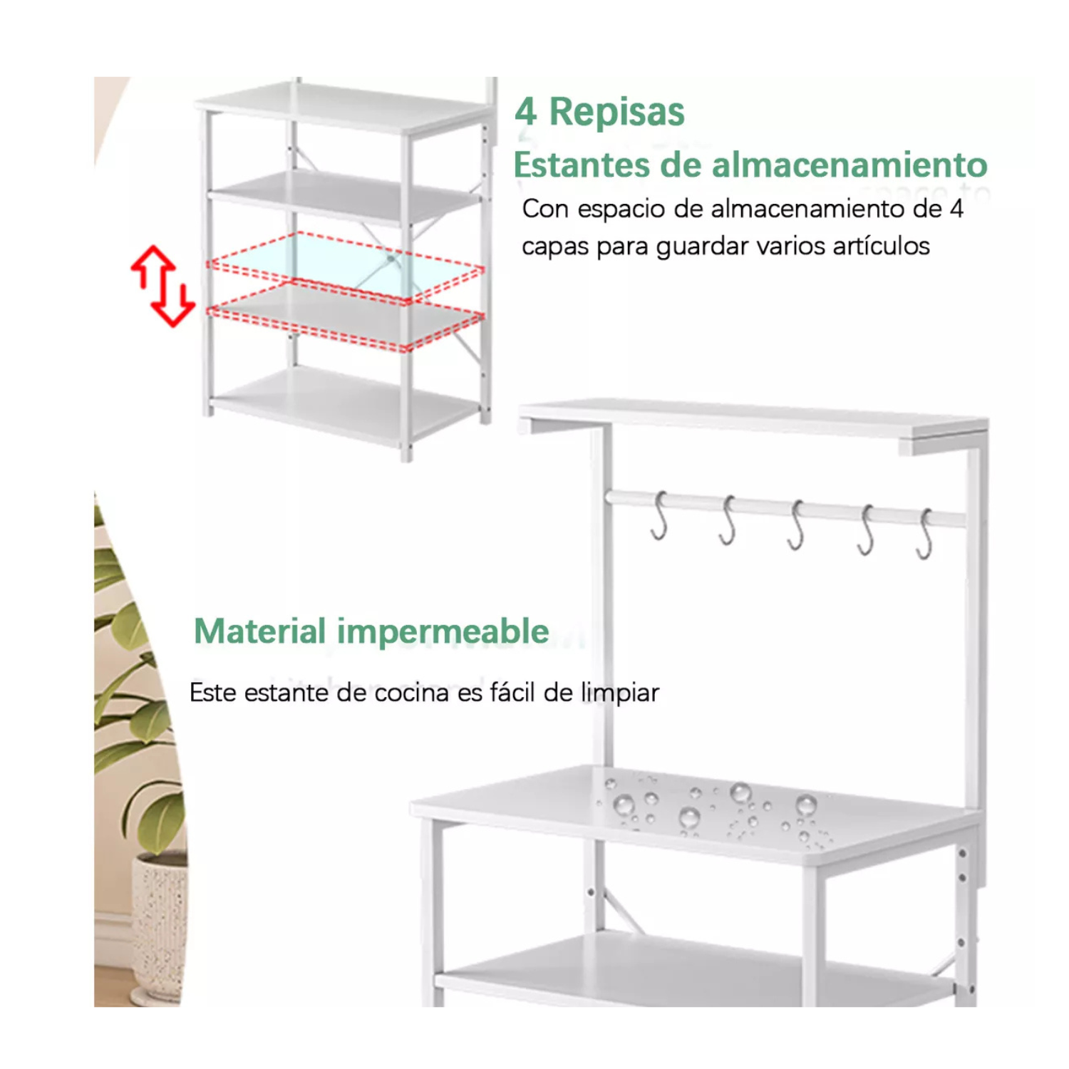 Alacena Muebles Estante Organizadorcocina Microondas Horno