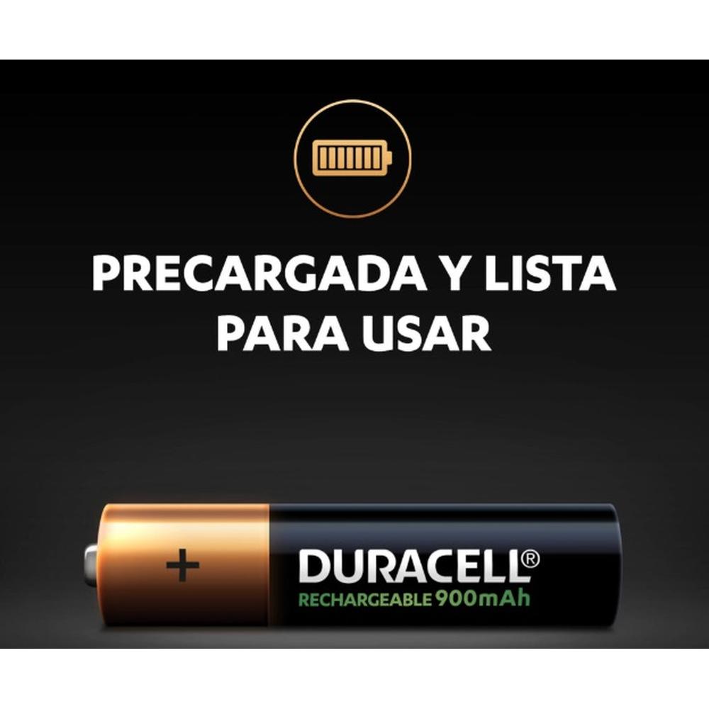 DURACELL RECARGABLE AAA CON 2 UNIDADES 900 MAH 1.2v