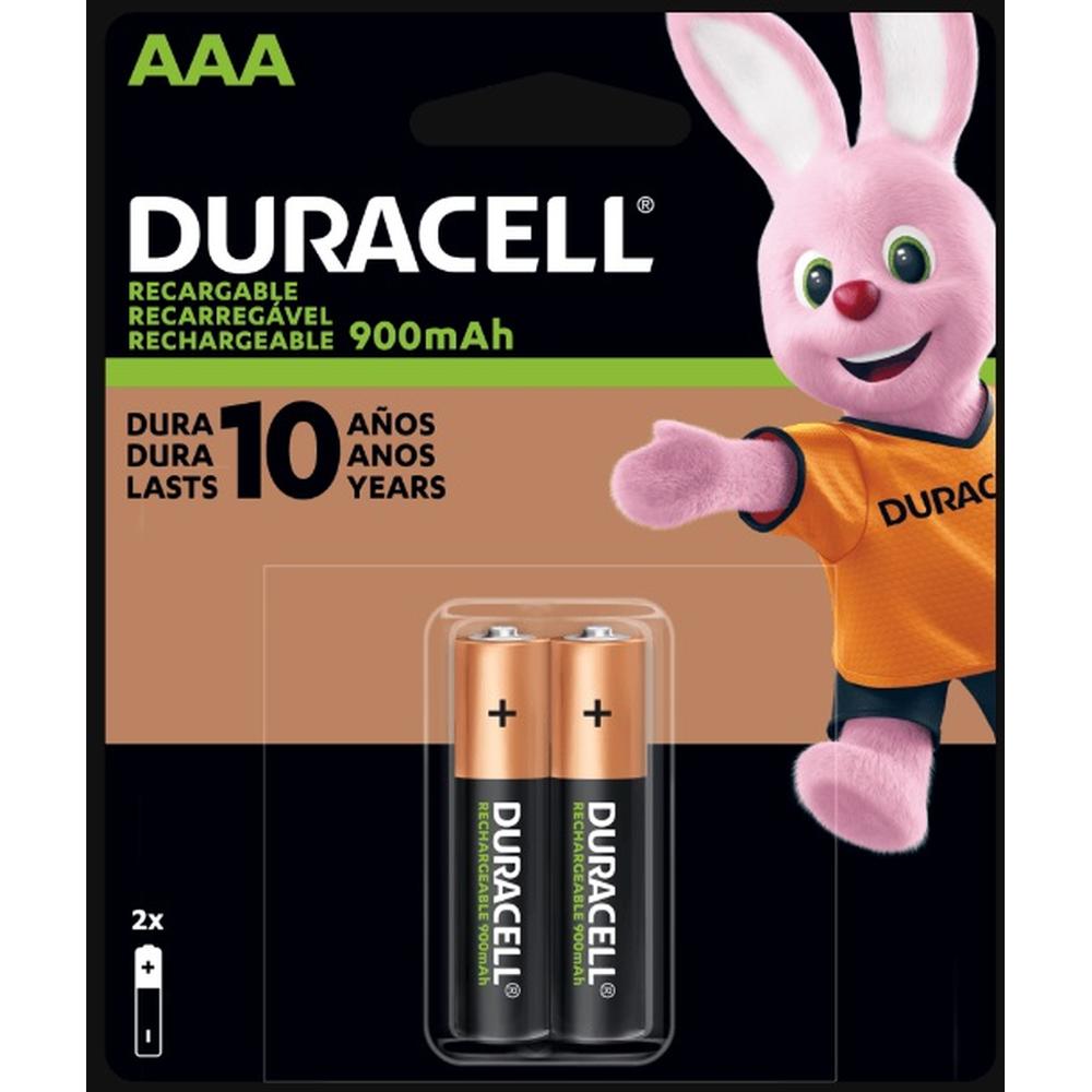 DURACELL RECARGABLE AAA CON 2 UNIDADES 900 MAH 1.2v