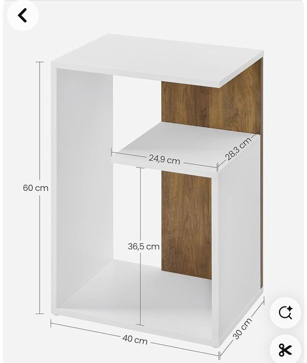 Buró Minimalista Blanco Mesa de Noche Recamara Organizador 
