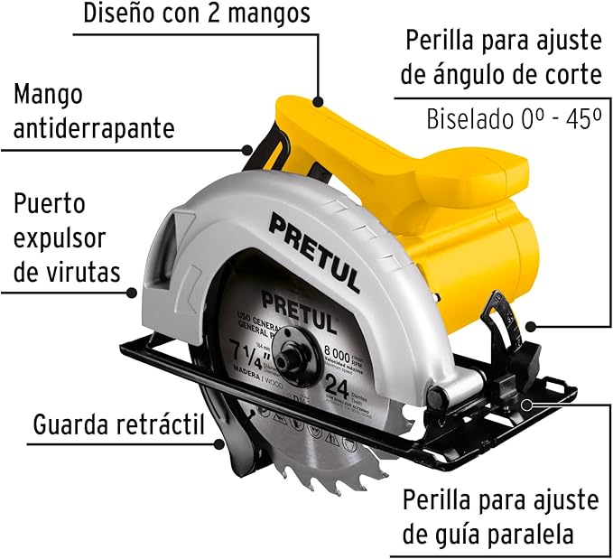 Pretul SICI-7-1/4P, Sierra circular 7-1/4" 1200 W