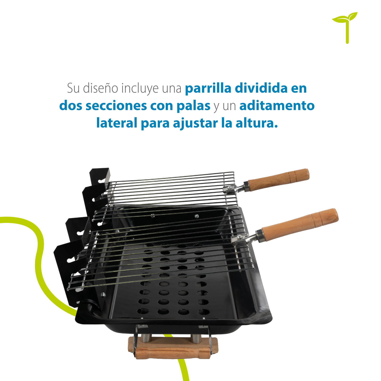 Asador Portatil con Utensilios Agarraderas Campo Parrilla Aire Libre