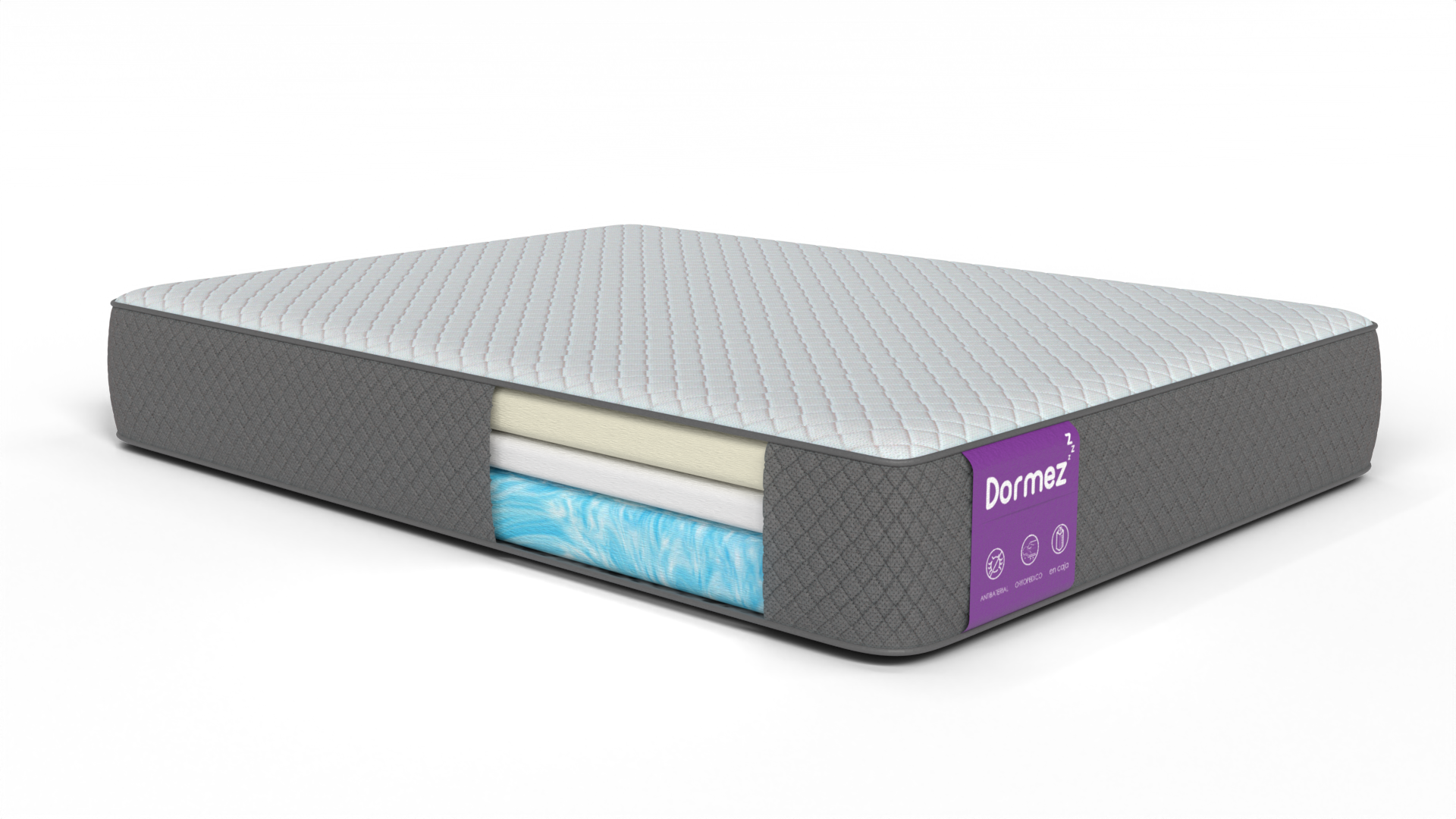 Colchón Individual En Caja Marves Dormez Confort  Memory Foam