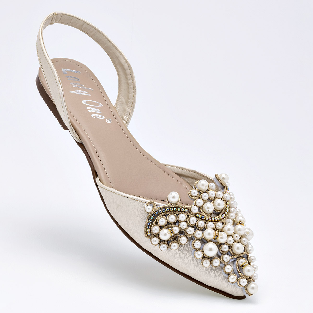 LADY ONE NW2609 FLATS MUJER CASUAL CM COLOR BEIGE NACARADO ORO